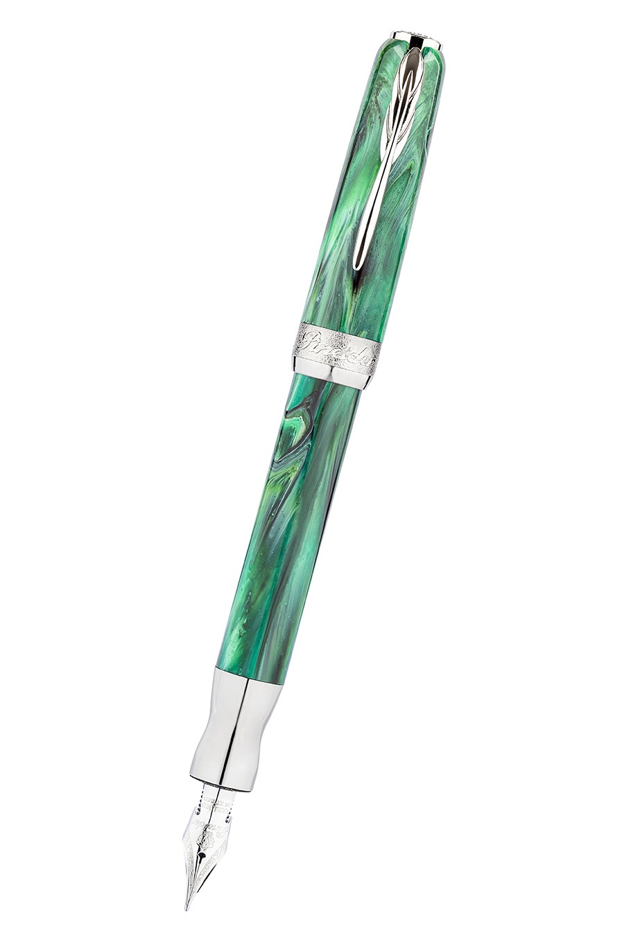 Pineider La Grande Bellezza Gemstone Rollerball Pen Malachite Green Brand New 