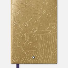 BLOCCO NOTE #146 PICCOLO, MASTERS OF ART HOMAGE TO GUSTAV KLIMT, COLORE ORO - A RIGHE