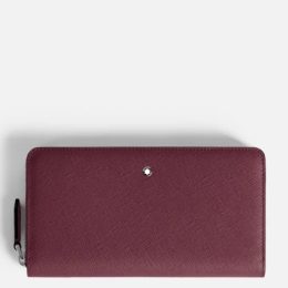 Portafoglio 12cc con cerniera Sartorial Cassis